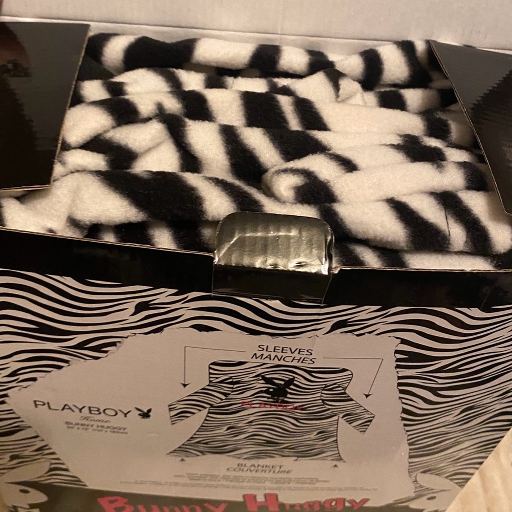 PLAYBOY Zebra Print Bunny Huggy - Black & White - Picture 3 of 3